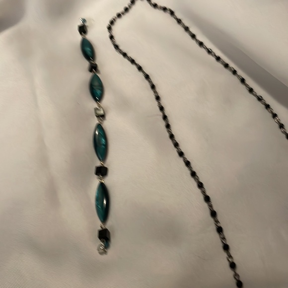 Handmade Jewelry Necklace & Bracelet Gift Set Made w 90% Upcycled Materials ♻️ - Picture 5 of 5